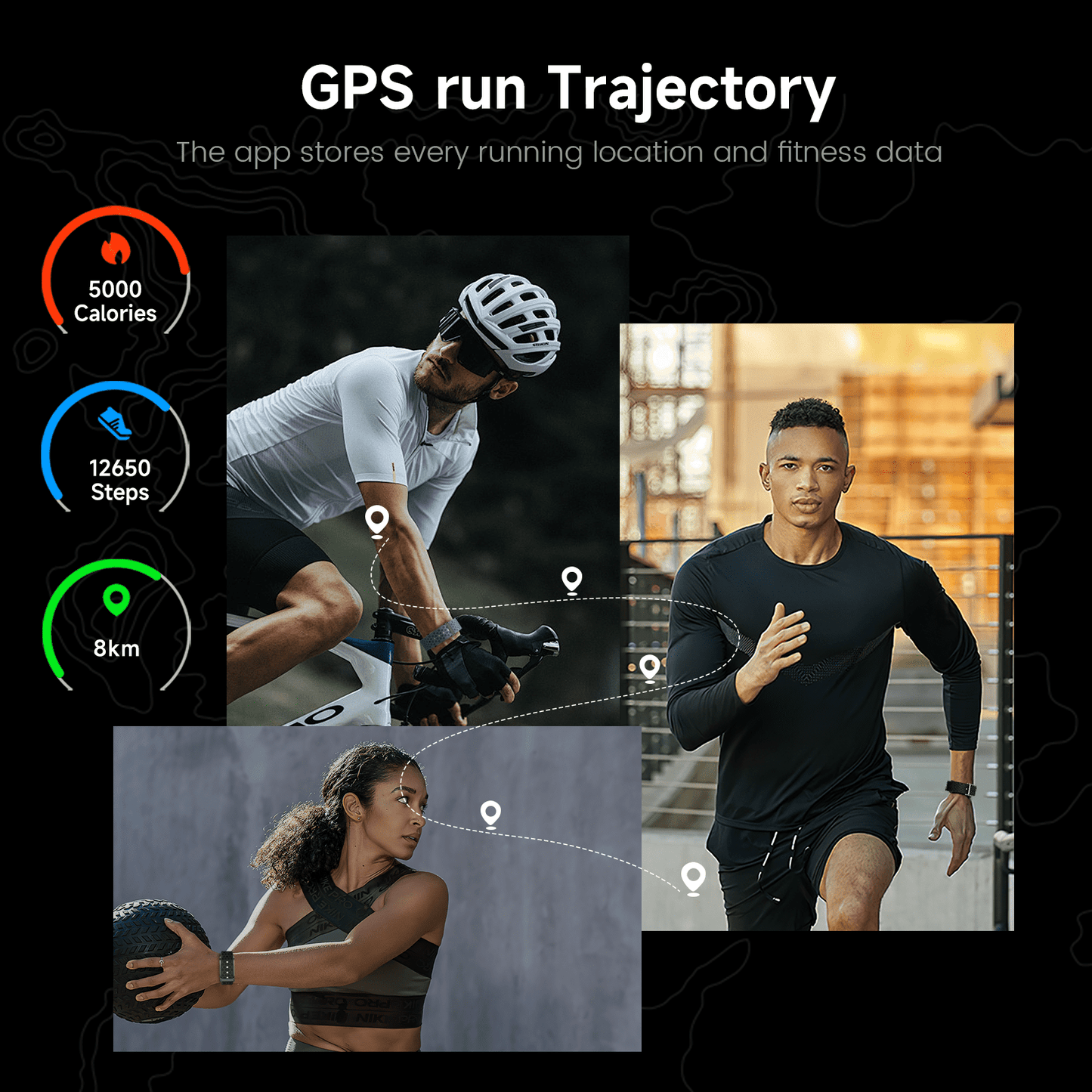 Smart Health Wristband, Wearable Activity & Fitness Tracker, 120+ Sports Modes, All-Day Continuous Monitoring, Heart Rate Tracking, Improve Sleep, Stress, Wellness, 2 Pack Bands, with Free APP