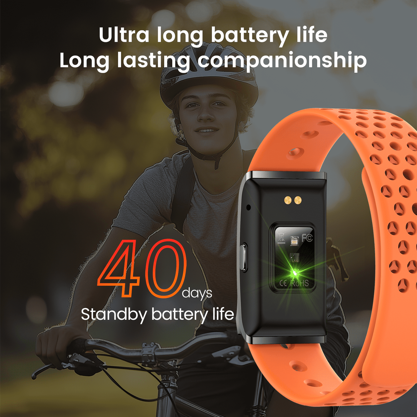 Smart Health Wristband, Wearable Activity & Fitness Tracker, 120+ Sports Modes, All-Day Continuous Monitoring, Heart Rate Tracking, Improve Sleep, Stress, Wellness, 2 Pack Bands, with Free APP